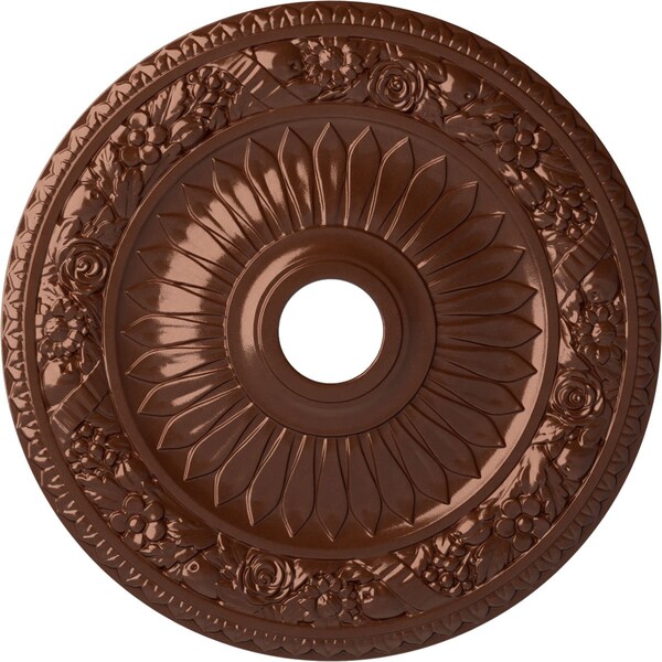 Ekena Millwork Bellona Ceiling Medallion (Fits Canopies up to 3 5/8"), 23 5/8"OD x 3 5/8"ID x 1 1/8"P, Copper Penny CM23BECPS - main